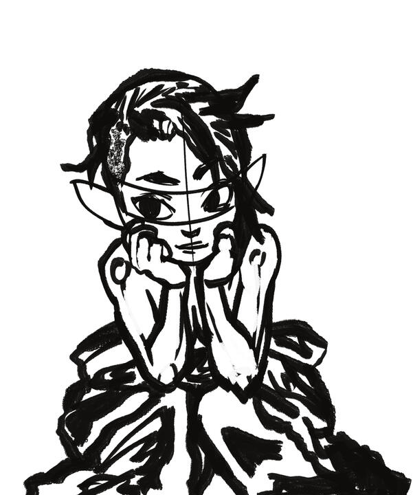 Messy Scribble White BG